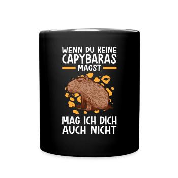 Capybaras nicht mögen Wasserschwein Capybara - Tasse einfarbig - Schwarz - Vorne
