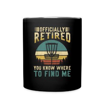 Cadeau de retraité du Disc Golf officiellement retiré - Mug uni - noir - Devant