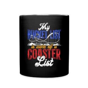 Roller Coaster Bucket List Vintage - Tasse einfarbig - Schwarz - Vorne