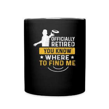 Cadeau de retraité du Disc Golf officiellement retiré - Mug uni - noir - Devant