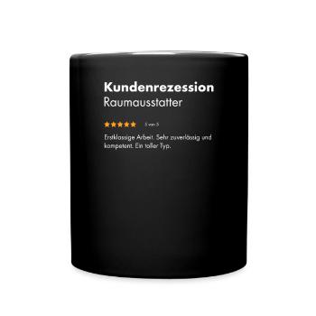 Raumausstatter I Handwerker Gestaltung Motiv für - Tasse einfarbig - Schwarz - Vorne