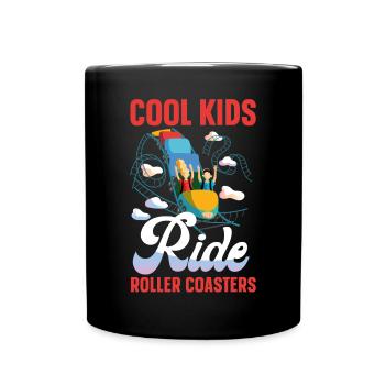 Roller Coaster Cool Kids Ride - Full Colour Mug - black - Front