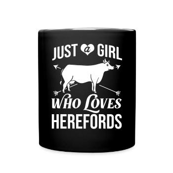 Hereford Vache Bovins Bull Élevage bovin Agriculteur - Mug uni - noir - Devant