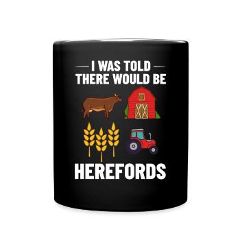 Hereford Vache Bovins Bull Élevage bovin Agriculteur - Mug uni - noir - Devant