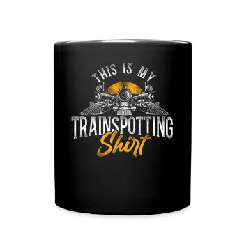 Conducteur de train à vapeur Trainspotting - Mug uni - noir - Devant
