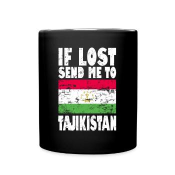 Tajikistan Flag Saying - Full Colour Mug - black - Front