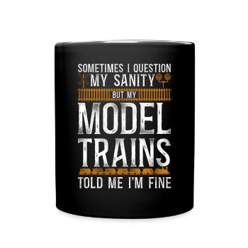 Steam Train Driver Trainspotting - Tasse einfarbig - Schwarz - Vorne