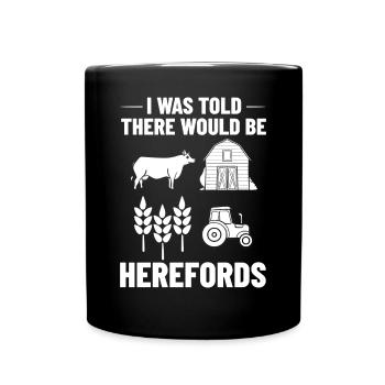 Hereford Vache Bovins Bull Élevage bovin Agriculteur - Mug uni - noir - Devant
