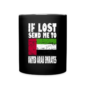 Drapeau des Émirats arabes unis - Mug uni - noir - Devant