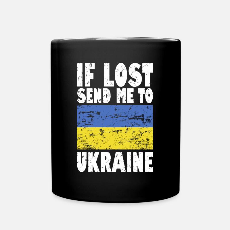 Slogan du drapeau de l’Ukraine - Mug uni - noir