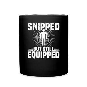 Fauteuil roulant amputé pour handicapés invalidés - Mug uni - noir - Devant