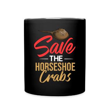 Crabe en fer à cheval Crabe en fer à cheval Crabes des Moluques - Mug uni - noir - Devant