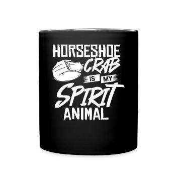 Crabe en fer à cheval Crabe en fer à cheval Crabes des Moluques - Mug uni - noir - Devant