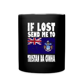 Tristan da Cunha Drapeau Disant - Mug uni - noir - Devant