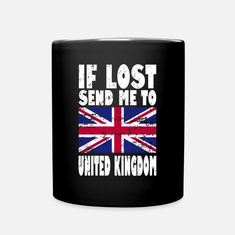 UK Flagge Spruch - Tasse einfarbig - Schwarz