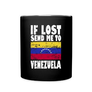 Venezuela Flagge Spruch - Tasse einfarbig - Schwarz - Vorne