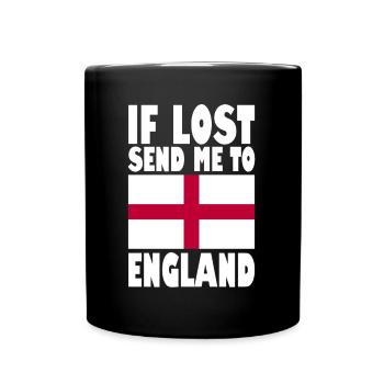 England Flag Saying - Full Colour Mug - black - Front
