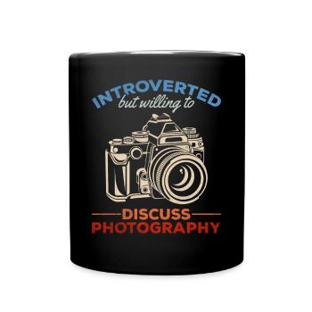 Photographe introverti, mais prêt à parler de - Mug uni - noir - Devant