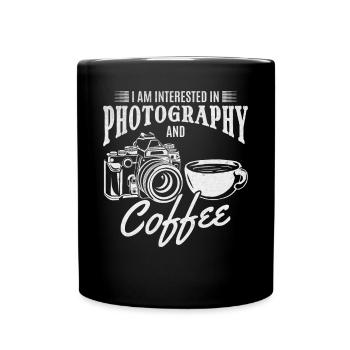 Ich interessiere mich für Fotografie und Kaffee - - Tasse einfarbig - Schwarz - Vorne
