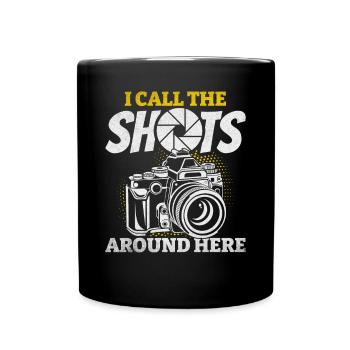 Photography I call the shots here - Full Colour Mug - black - Front