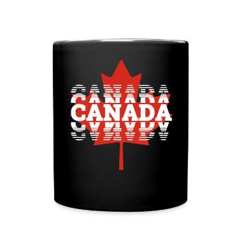 Kanada - Tasse einfarbig - Schwarz - Vorne