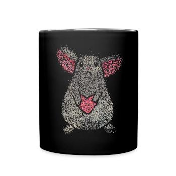 Amoureux des souris Amateurs de rats Rats Souris - Mug uni - noir - Devant