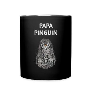 Papa Penguin Penguin Lover Father's Day Father - Full Colour Mug - black - Front