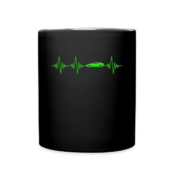 Car Heartbeat - Full Colour Mug - black - Front