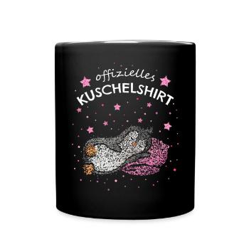 Offizielles Kuschelshirt Pinguin Langschläfer - Tasse einfarbig - Schwarz - Vorne