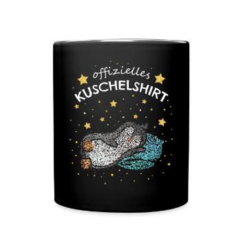Offizielles Kuschelshirt Pinguin Morgenmuffel - Tasse einfarbig - Schwarz - Vorne