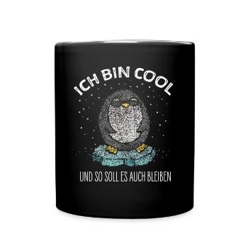 Pinguin Antarktis Polar Eisscholle Pinguinfan - Tasse einfarbig - Schwarz - Vorne