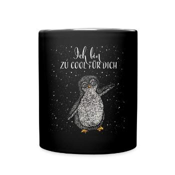 Cooler Pinguin Pinguine Antarktis Polar Eis - Tasse einfarbig - Schwarz - Vorne
