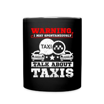 Parlez des taxis - Mug uni - noir - Devant