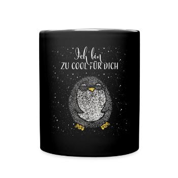 Pinguin Pinguine Antarktis Polar Cool - Tasse einfarbig - Schwarz - Vorne