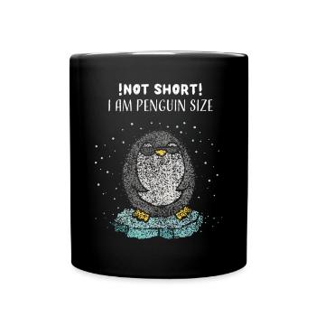 Little Penguin Size Penguin Fan Gift - Full Colour Mug - black - Front