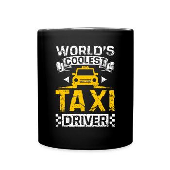Worlds coolest taxi driver - Full Colour Mug - black - Front