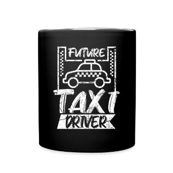 Future taxi driver - Tasse einfarbig - Schwarz - Vorne