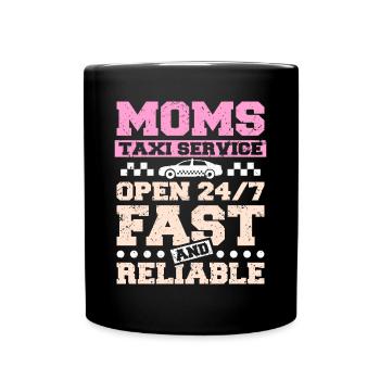 Moms taxi service - Full Colour Mug - black - Front