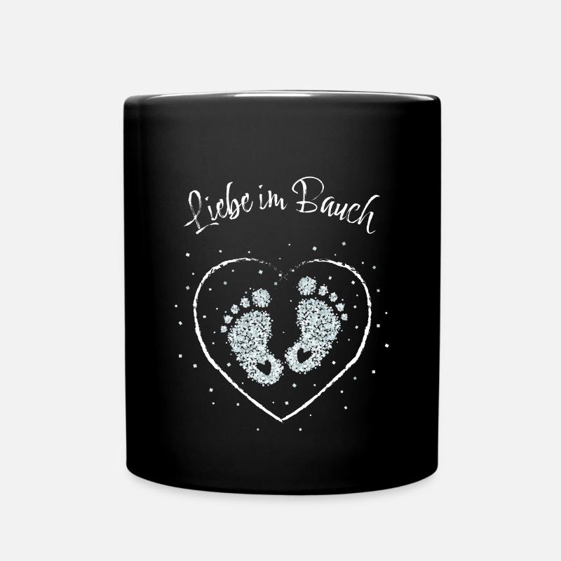 Liebe im Bauch Schwangerschaft werdende Mama - Tasse einfarbig - Schwarz