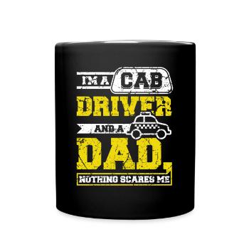 Cab driver and a dad - Full Colour Mug - black - Front
