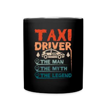 Taxi driver man myth legend - Full Colour Mug - black - Front