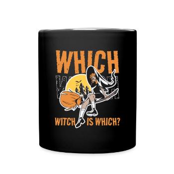 Which witch is which? Sweet or Sour Halloween - Full Colour Mug - black - Front