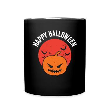 Astuce d’Halloween ou friandise citrouille Joyeux Halloween - Mug uni - noir - Devant