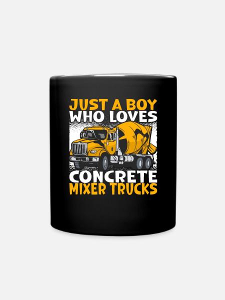 Pavé en béton Juste un garçon qui aime le béton - Mug uni - noir