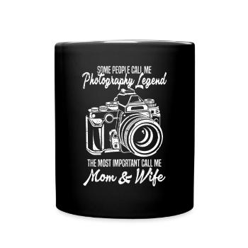 Fotografie-Legende Das Wichtigste Call Me Mom & - Tasse einfarbig - Schwarz - Vorne