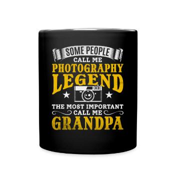 Photography Grandpa Photographer Grandpa Photo - Full Colour Mug - black - Front