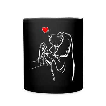 Basset Hound Chiens Chère Maîtresse - Mug uni - noir - Devant