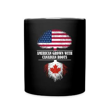 Américain cultivé avec des racines canadiennes Canada - Mug uni - noir - Devant