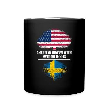 Américain cultivé avec des racines suédoises Suède - Mug uni - noir - Devant
