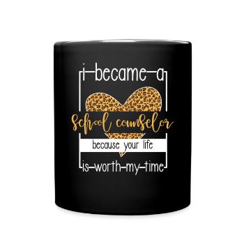 Guidance Counselor Appreciation School Counseling - Full Colour Mug - black - Front